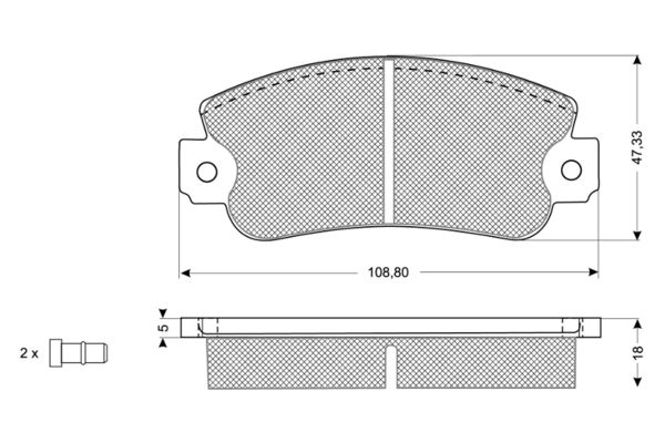 PROCODIS FRANCE Комплект тормозных колодок, дисковый тормоз PF10434